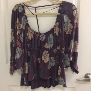 long sleeve open back shirt